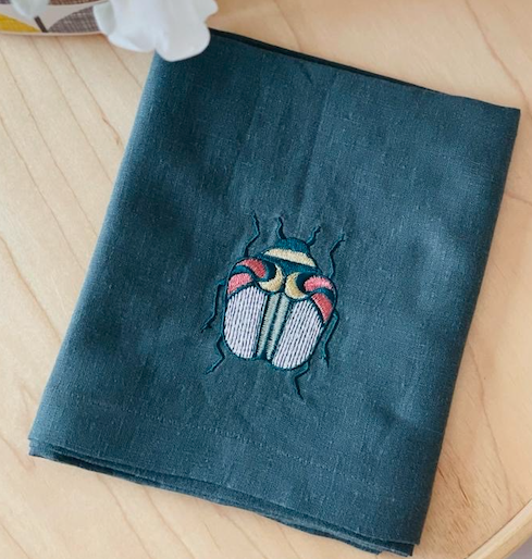 Insecta Embroidered Linen Tea Towel