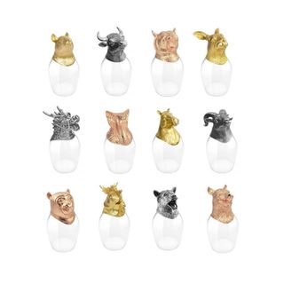 Chinese Zodiac Wine Glass - Set of 12