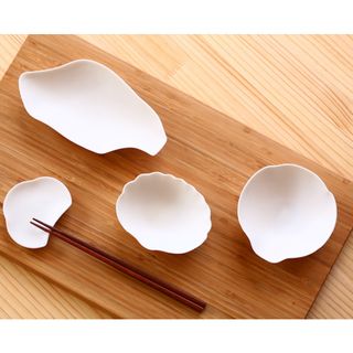 Shaped Porcelain Plates - Set of 4