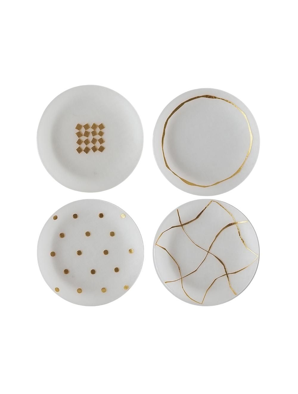 Japanese Acrylic and Gold Leaf Plates - Set of 4 Main Image