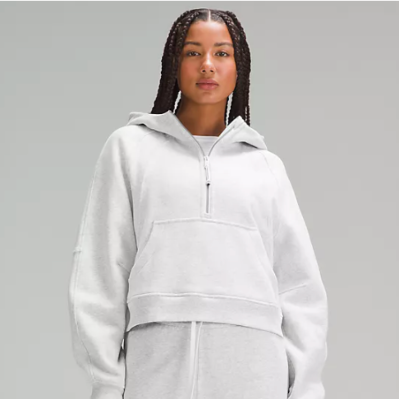 Scuba Oversized Half-Zip Hoodie - Grey
