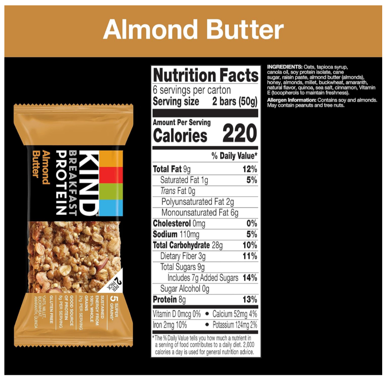 (GF) KIND Breakfast Bar - Almond Butter - Thumbnail (Preview) 4