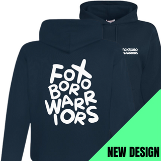 Navy ADULT Hooded WF PUFF Warriors Sweatshirt 