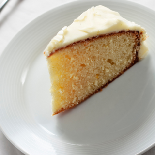 Round- Lemon Cake with Homemade Cream Cheese Icing