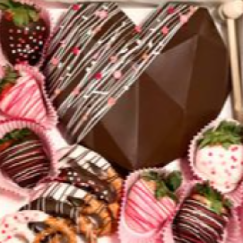 Breakable Heart with Milk Chocolate Berries option 3 Main Image