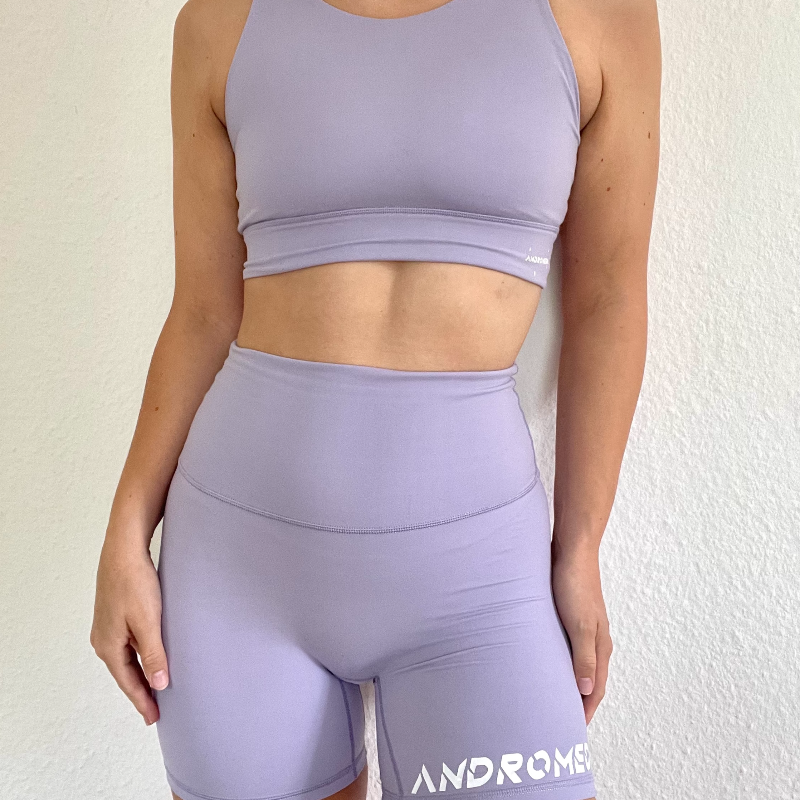 Purple Sports Bra + Shorts Set Main Image