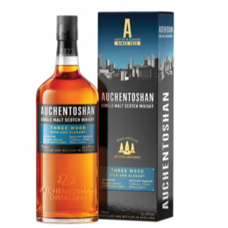 AUCHENTOSHAN THREE WOOD SINGLE MALT SCOTCH