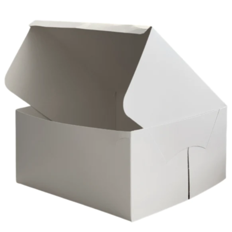 CAKE BOX WHITE 6X6X3 (BAGX40PACX5PC) (WHOLE 6' CAKE)