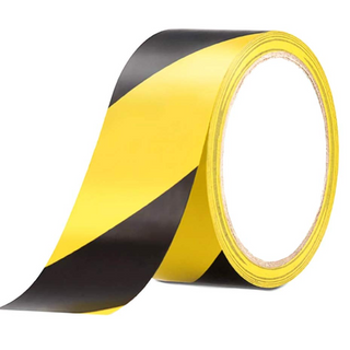 WARNING TAPE YELLOW/BLACK ADHESIVE 48MMX33MM