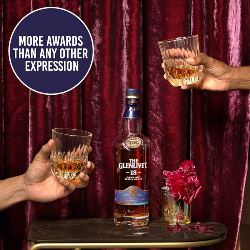 GLENLIVET SINGLE MALT WHISKY 18YRS