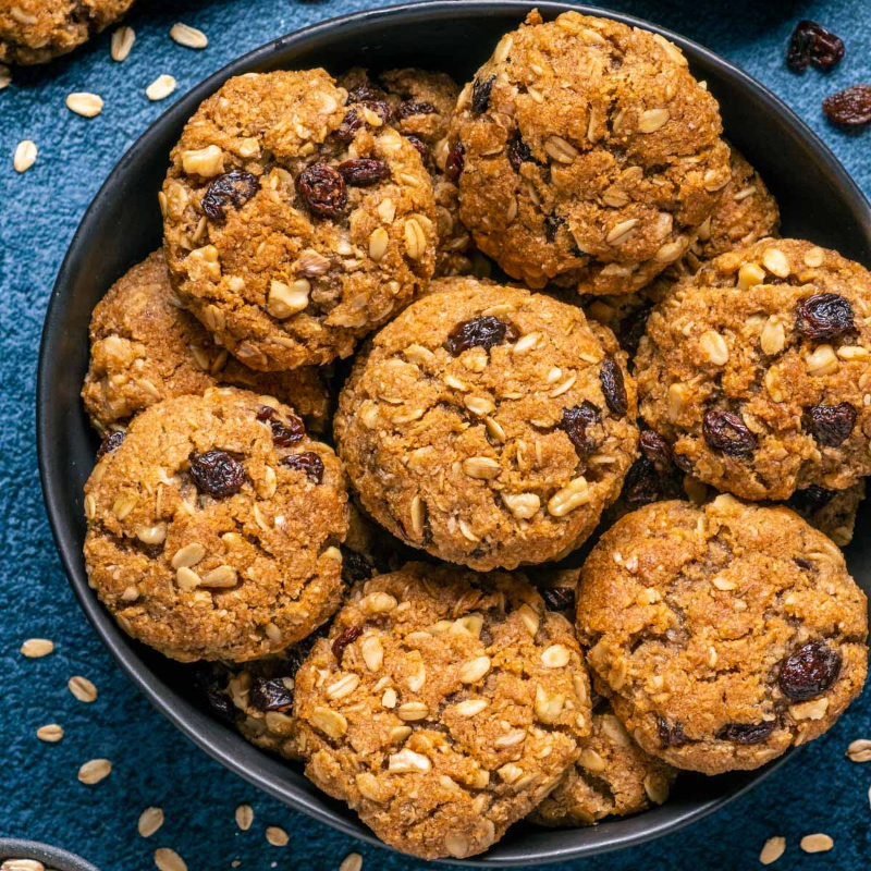 VEGAN OATMEAL RAISIN COOKIES 200GR (PKT)