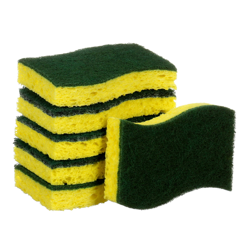 SCRUBBING SPONGE 3''X4'' (6PCS)