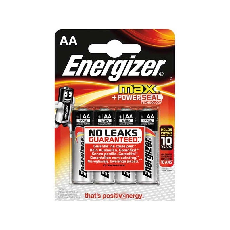 BATTERY ENERGIZER SIZE AA E91 4S