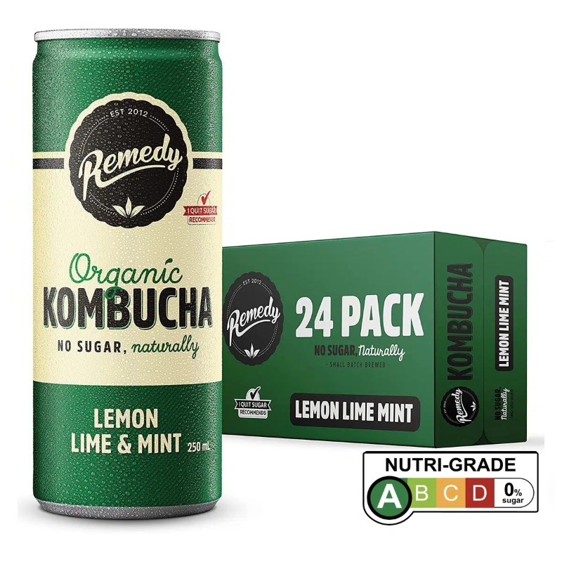 KOMBUCHA LEMON LIME MINT 250ML X 24 (CTN OF 24)