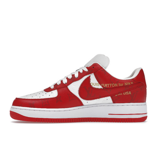 Louis Vuitton Nike Air Force 1 Low By Virgil Abloh - Blanc/Rouge - Thumbnail 2