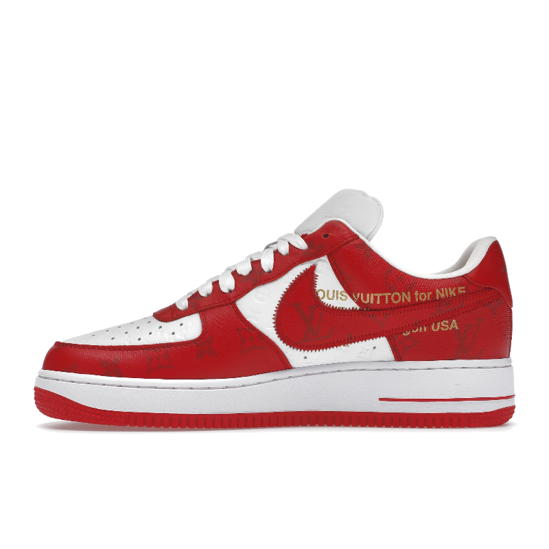 Louis Vuitton Nike Air Force 1 Low By Virgil Abloh - Blanc/Rouge - Thumbnail (Preview) 2