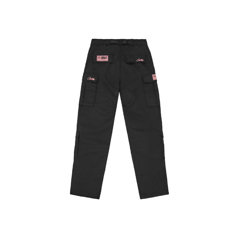 Pantalon Cargo Corteiz Guerillaz - Noir/Rose - Thumbnail (Preview) 2