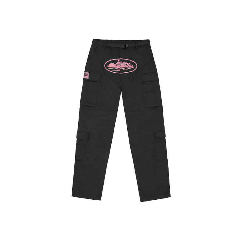 Pantalon Cargo Corteiz Guerillaz - Noir/Rose Main Image