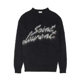 Pull en mohair Saint Laurent 90S - Noir/Blanc