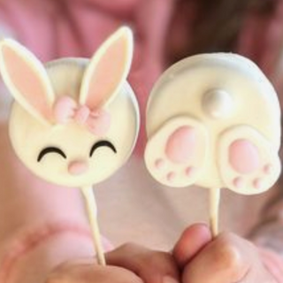 Oreo dipped chocolate covered bunny faces and butts