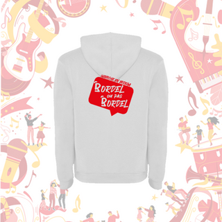 Sweat Capuche Blanc "Bordel ou pas Bordel"
