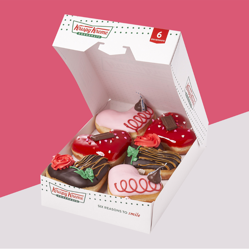 Valentine's Doughnuts Box of 6 Main Image