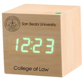 San Beda College of Law Wooden Digital Clock