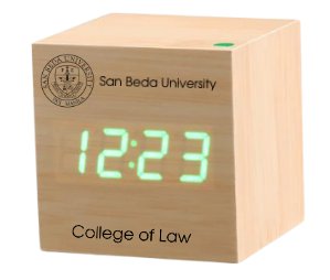 San Beda College of Law Wooden Digital Clock Main Image