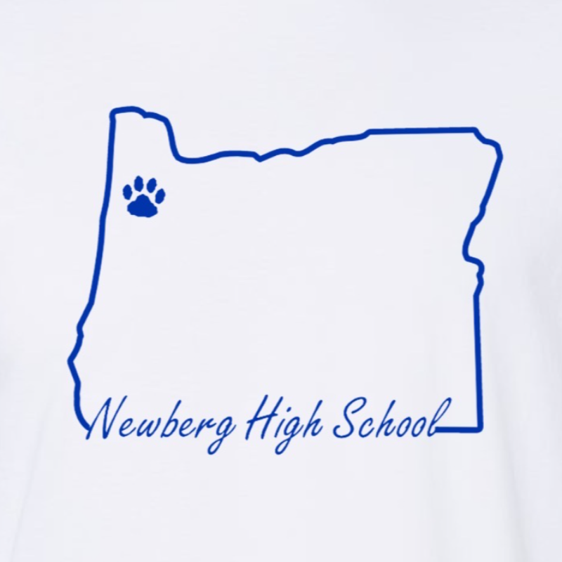 Hoodie (white) Newberg Oregon Blue Main Image