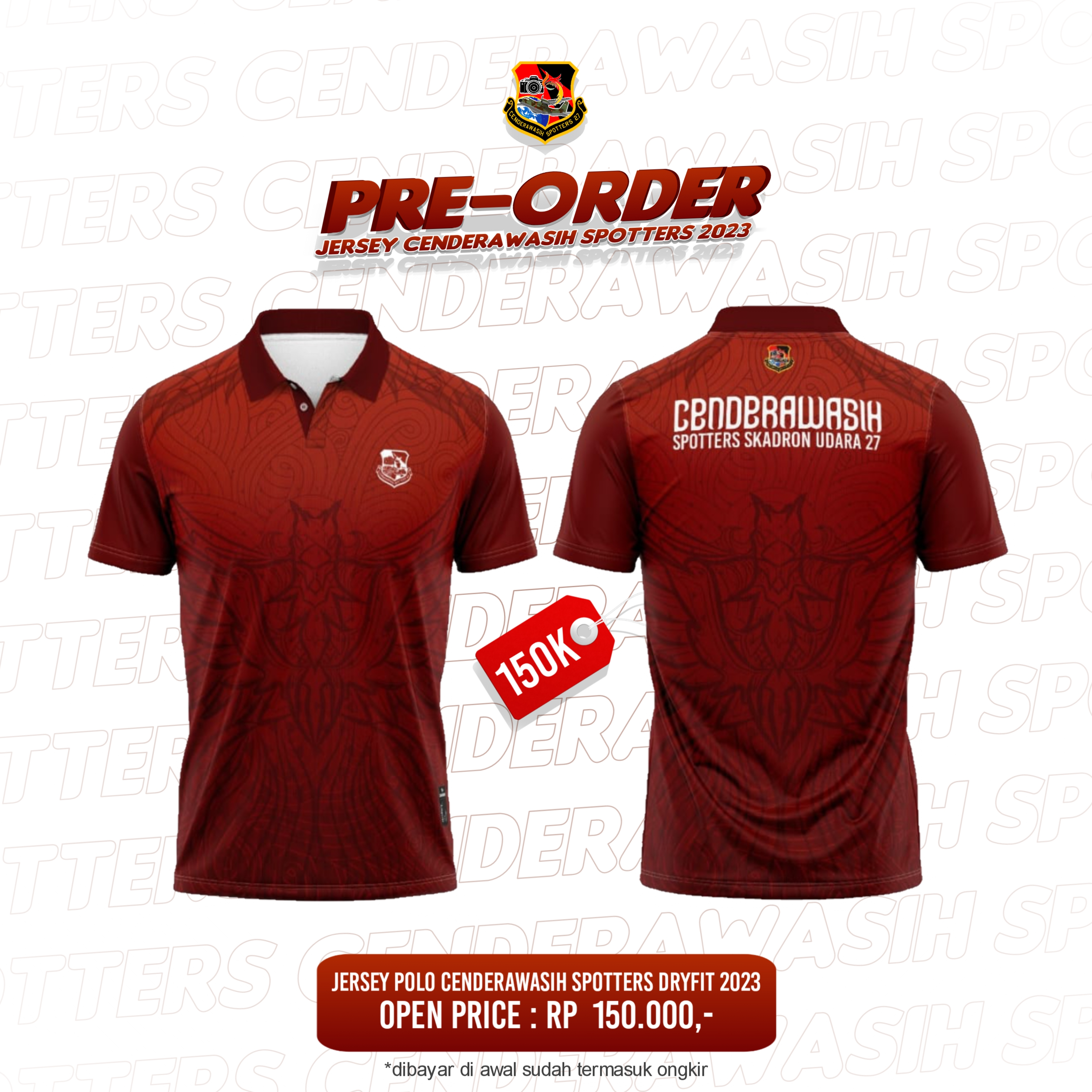 Jersey CSO27 MERAH S-L