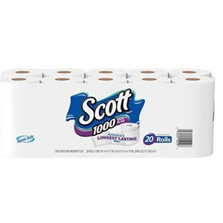 Scott 1000 Sheet Per Roll Toilet Tissue - 20 Rolls