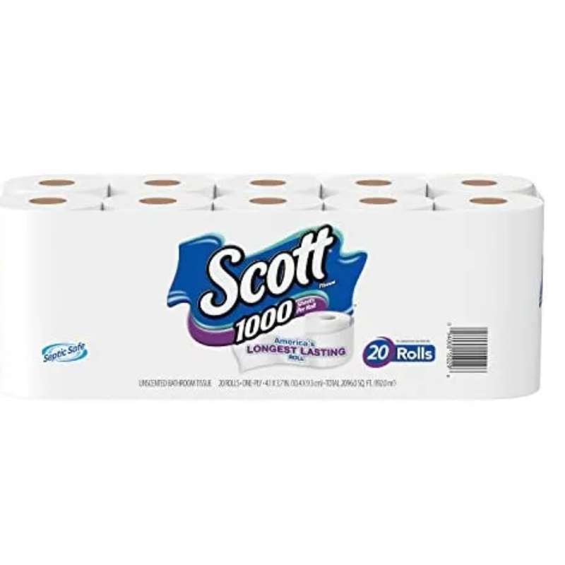 Scott 1000 Sheet Per Roll Toilet Tissue - 20 Rolls