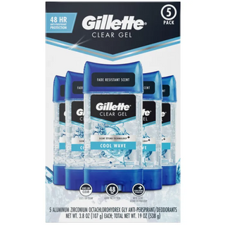 Gillette Clear Gel Men's Deodorant, Cool Wave - 5/3.8 oz. (Piece)