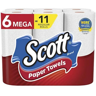 SCOTT PAPER TOWEL WHITE - 6 ROLL