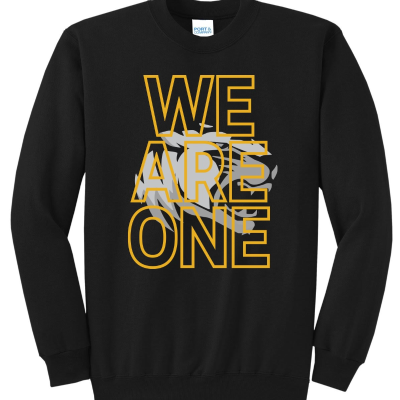 WE ARE ONE: Crew sweatshirt, black