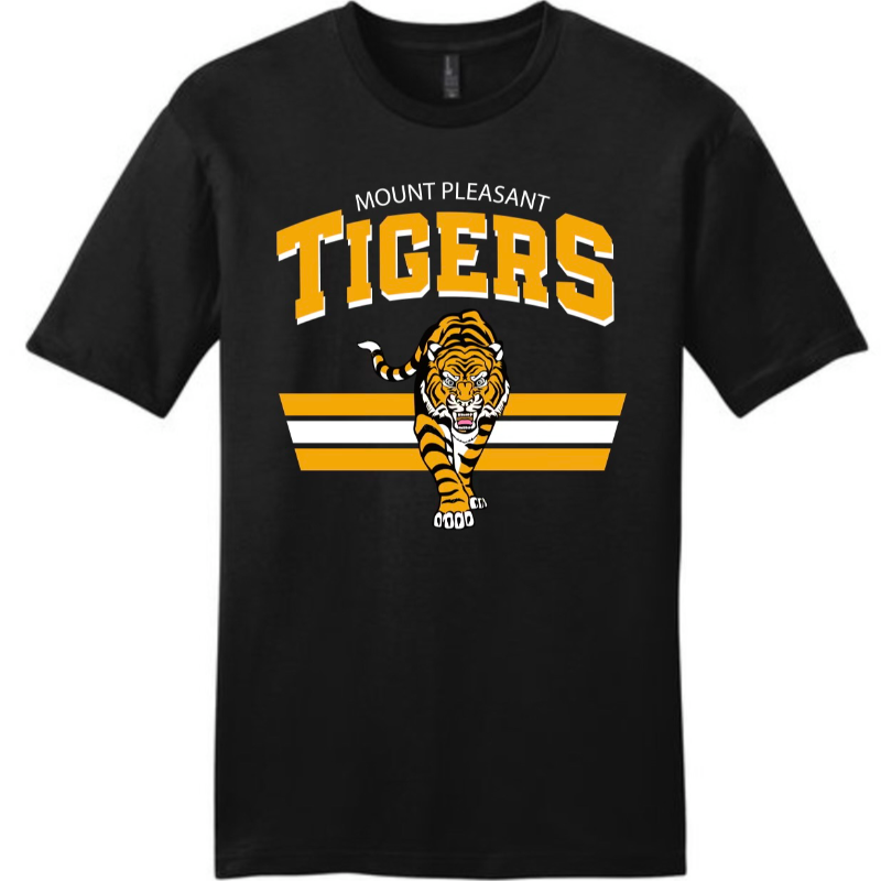 RETRO TIGER: Short sleeve, black 