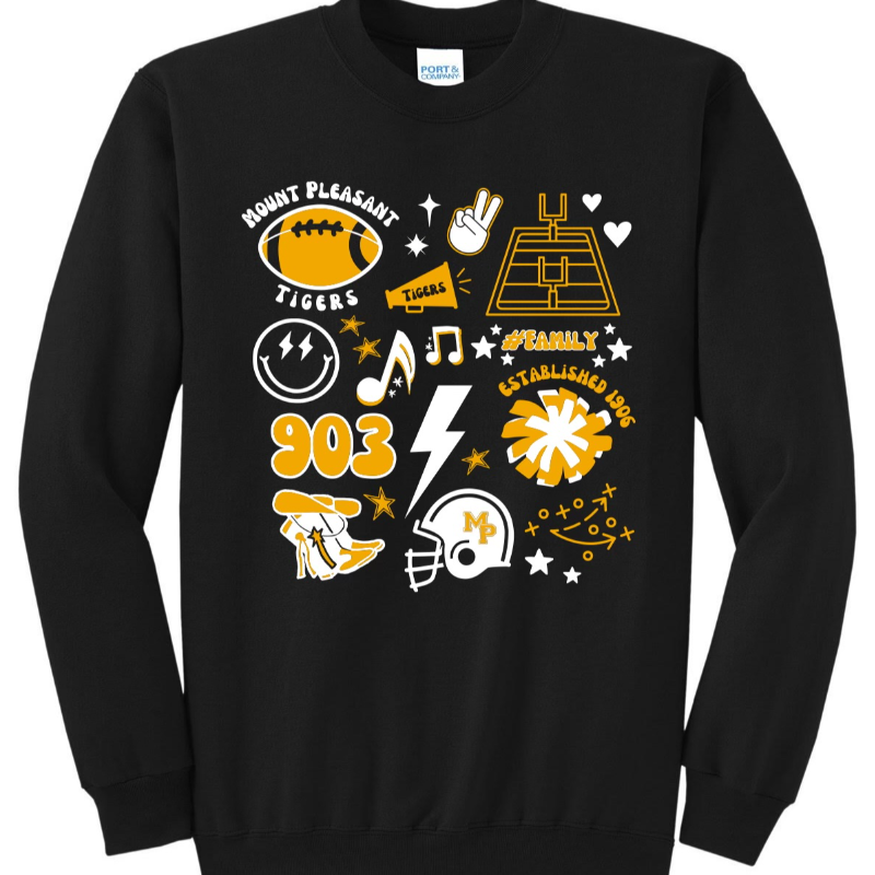 GAMEDAY: Crew sweatshirt, black 