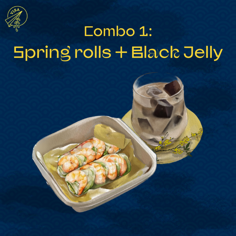 Combo 1: Spring Rolls + Black Jelly Main Image