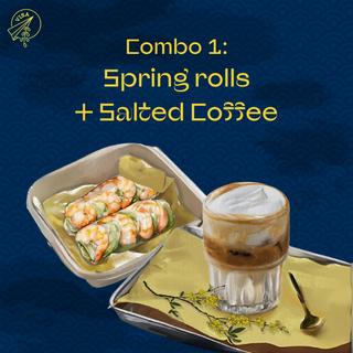 Combo 1: Spring Rolls + Vietnamese Salted Coffee