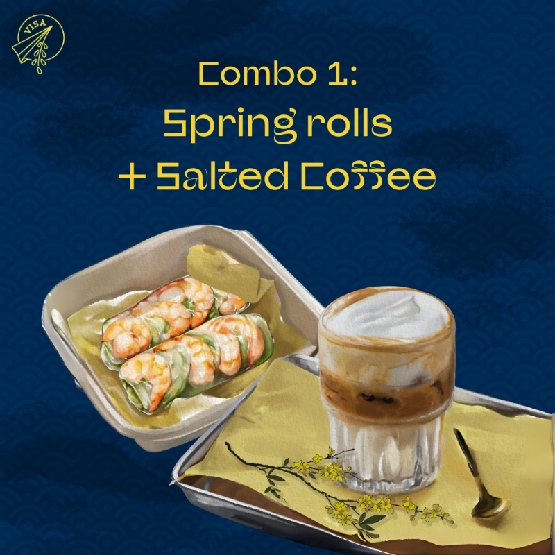 Combo 1: Spring Rolls + Vietnamese Salted Coffee Main Image