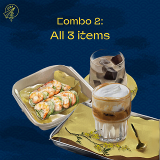 Combo 2: Spring Rolls + Black Jelly + Vietnamese Salted Coffee