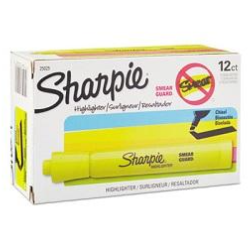  Highlighters- Thick Yellow