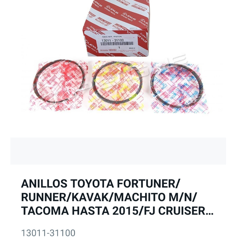 ANILLOS PARA TOYOTA - Thumbnail (Preview) 2