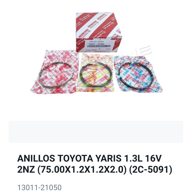 ANILLOS PARA TOYOTA