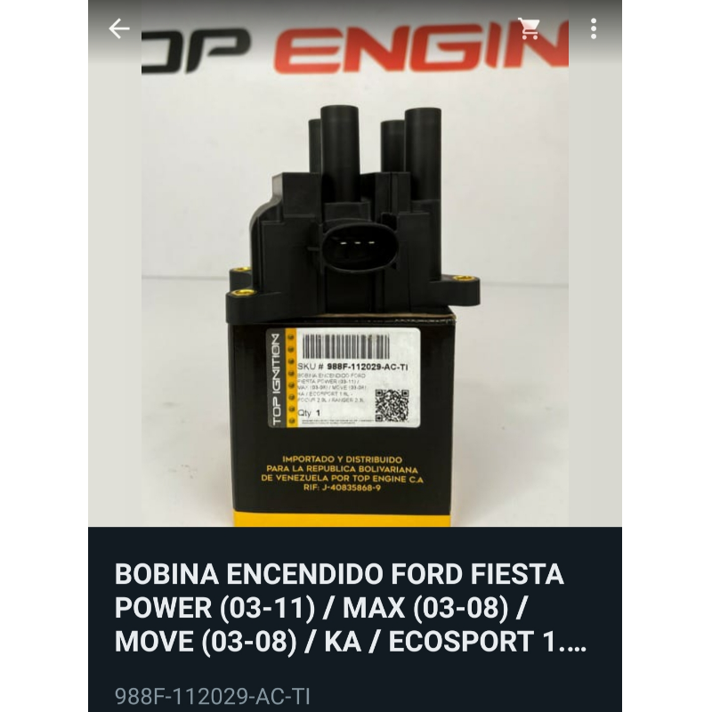 FORD + MAZDA / BOBINA ENCENDIDO/BUJIAS/CABLES BUJIA - Thumbnail (Preview) 4