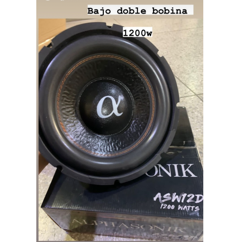 Bajo 12" Doble Bobina 1200w Marca Alfa Sonik Main Image