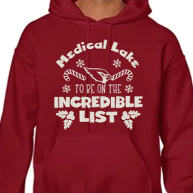 Incredible List - Red Hoodie - White Design