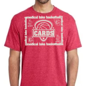 Basketball #2 - Red T-Shirt - White Design