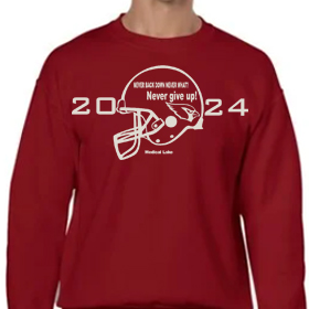 Football - Red Crew - White Design