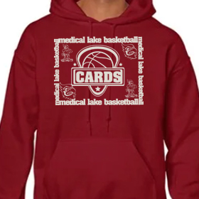 Basketball #2 - Red Hoodie - White Design